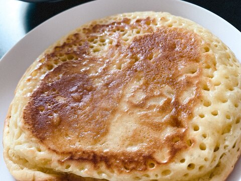 【水だけでも作れる】ホットケーキ